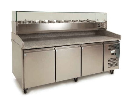 Kingfisher PZ3600S granite top refrigerated prep counter