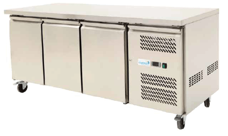 Kingfisher GN3100BT 3 door counter freezer